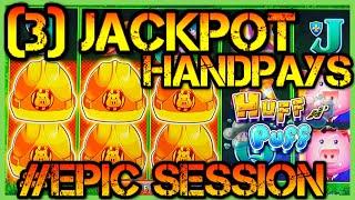 HIGH LIMIT Lock It Link Huff N' Puff (3) JACKPOT HANDPAYS $50 BONUS ROUND Slot Machine Casino