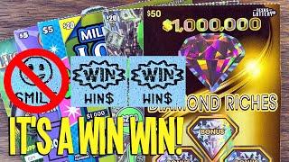 IT'S A WIN WIN! $50 $1,000,000 Diamond Riches ⫸ $160 TEXAS LOTTERY Scratch Offs