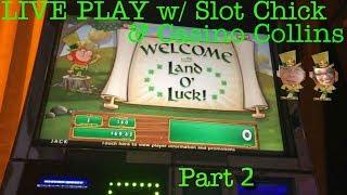 Part 2 - Live Play w/ Slot Chick! Leprechaun's Gold Slot Machine Bonus