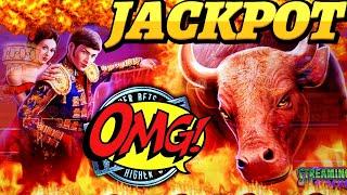 Full Screen HANDPAY JACKPOT On Fire Bull Slot Machine w/$8.80 Max Bet | New Money Link Slot Machine