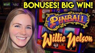 Super Lucky Picking! Willy Nelson Slot Machine! Pinball Bonuses!!