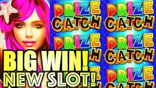 NEW SLOT! BIG WIN! PRIZE CATCH (MERMAID PARADISE & BISON TREASURE) Slot Machine (KONAMI GAMING)