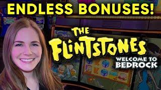 AMAZING Run! Flintstones Slot Machine! Endless BONUSES!