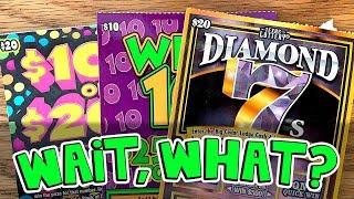 ALRIGHT!!  $70 IN TICKETS!! Diamond 7s, $100 or $200, Wild 10s!  TEXAS LOTTERY Scratch Off Tickets
