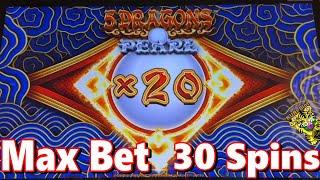 BLUE & YELLOW DRAGONS !5 DRAGONS PEARL Slot (ARISTOCRAT)MAX BET 30 SPINSMAX 30 season 3 #2 栗スロ