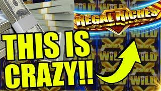 THE SLOT MACHINE IS ON FIRE!  Back 2 Back MAX BET Regal Riches JACKPOTS in Las Vegas!