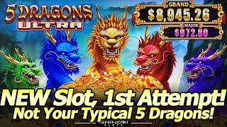 NEW 5 Dragons Ultra Slot Machine - First Attempt with Free Games Bonus at Yaamava Casino!