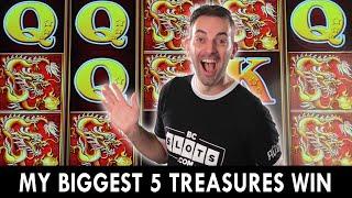 My BIGGEST WIN EVER on 5 Treasures Slot Machine