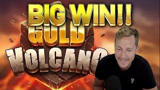 BIG WIN!!!! Gold Vulcano BIG WIN - New slot from Casinodaddys live stream