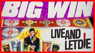 FIRST ATTEMPT! LIVE AND LET DIE  NEW JAMES BOND SLOT MACHINE  BIG WINS!