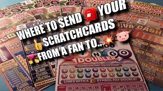 •Where to send•your scratchcards•from a Fan •to............