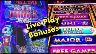 Live Play, Bonuses: Roll the Bones, Wonder 4 Spinning Fortunes