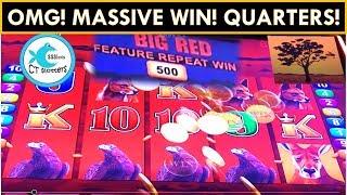 MASSIVE WIN! REPEAT WIN FEATURE IS THE BEST EVER!!! BIG RED SLOT MACHINE