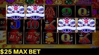High Limit Lighting Link Slot Machine $25 Max Bet Bonus Won | Hold & Spin Feature | Live Slot Play