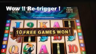 AFRICAN DIAMOND (KONAMI)  .25 cent Slot machine BONUS BIG WIN$2.50 Bet (First Attempt)