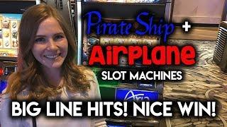Pirate Ship and Airplane Slots! Big Hits! Nice Win! Loving the Expanding WILDS!