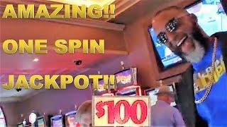 AMAZING LIVE PLAY |ONE SPIN JACKPOT| $100 SLOT PULL