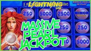 HIGH LIMIT Lightning Link Magic Pearl MASSIVE $5K MINOR JACKPOT HANDPAY ️Bonus Round Slot Machine