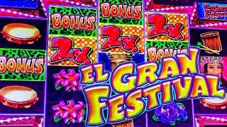EL GRAN FESTIVAL SLOT JACKPOT/ SO MANY FREE GAMES/ HIGH LIMIT SLOT PLAY