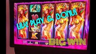 Dancing in Rio - Big Win bonus w/live play - Slot Machine Bonus