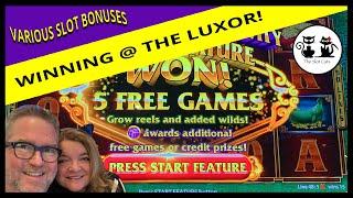 WINNING WITH BONUSES AT THE LUXOR