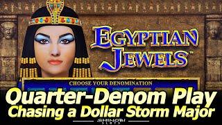 Egyptian Jewels Slot Machine - Chasing a Dollar Storm Major on Quarter Denom at Soboba Casino