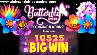 BIG WIN on BUTTERFLY STAXX • CASINO GAME BONUS ROUND !! from Live stream