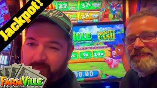 BETTIN BIG On Farmville Slot ($15.00/SPIN) W/ Special Guest Arnold!  JACKPOT HAND PAY!