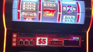 Buffalo Wilds Slot Machine $5 Denom - High Limit - Bonus Spins - $15/Spin