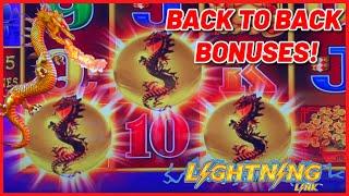 HIGH LIMIT Lightning Link Dragon's Riches ️(3) $12.50 Bonus Rounds Slot Machine Casino
