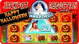 HALLOWEEN SPECIAL!!! JACKPOT ABDUCTION CATCH!!!  Invaders Attack from the Planet Moolah - 1c SLOTS