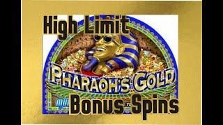 Pharoah's Gold Bonus Games, High Limit Free Spins!