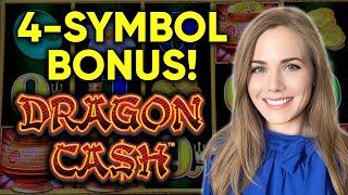 FIRST TRY HIGH LIMIT! Dragon Cash Slot Machine! 4 Symbol BONUS!!