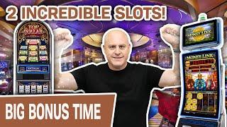 2 Incredible HIGH-LIMIT SLOTS:  Money Link AND Top Dollar!