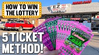 How to Win the Lottery  5 TICKET METHOD  Fixin To Scratch