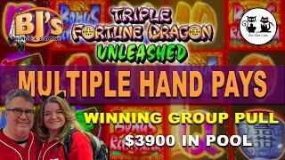 BJ'S BINGO & GAMING GROUP PULL! MULTIPLE HAND PAYS - TRIPLE FORTUNE DRAGON UNLEASHED FOR THE WIN!