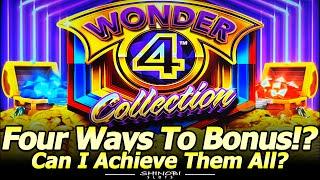 NEW Wonder 4 Collection Slot Machine - Four Ways To Bonus, Can I Trigger All Of Them!?