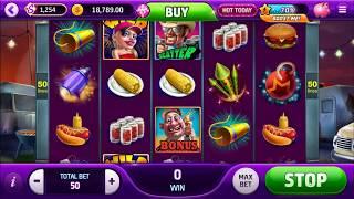 BAR B BOOM SLOT - american fast food bar themed video slot machine - Slotomania Game