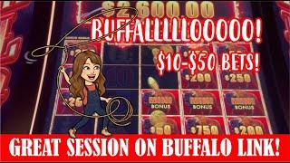 HANDPAY JACKPOT  NICE SESSION ON BUFFALO LINK AT COSMO  BETS FROM $10-$50