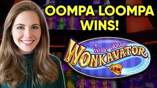 I WON ON WONKAVATOR! Willy Wonka Slot Machine! Lots of Ooompa Loompa BONUSES!