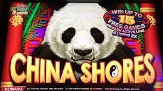 China Shores MAX BET LIVE PLAY Slot Machine in Vegas!
