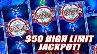 $50 HIGH LIMIT JACKPOT WIN!  HORSE OF HEARTS  BIG WIN ON SLOTS!