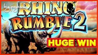 Super Free Game → HUGE WIN! Rhino Rumble 2 Slot - I ALMOST HAD IT ALL!