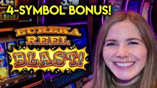 Four Scatter BONUS! Eureka Reel Blast Slot Machine! Free Spins!!