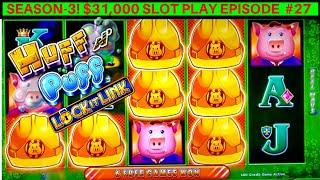 Huff N Puff Slot Machine Max Bet Bonus & Big Win | Season 3 | EPISODE #27