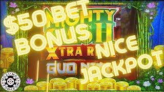 Mighty Cash Extra Reel HANDPAY JACKPOT ~ HIGH LIMIT $50 Max Bet Bonus Round Slot Machine Casino