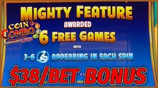 Coin Combo Hurricane Horse  ~ $38 Bonus Round Slot Machine Casino