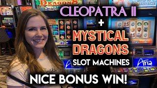 BONUSES! Great Run! Mystical Dragons Slot Machine!!