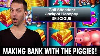 • Piggy JACKPOT Handpay! • FREE GAMES BONUS!