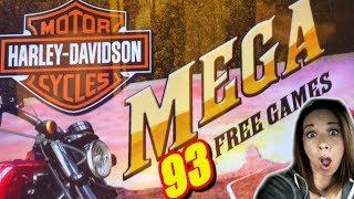 MASSIVE WIN ** OVER 275X WIN ** 93 HARLEY MEGA FREE GAMES X 3 !!!!!!